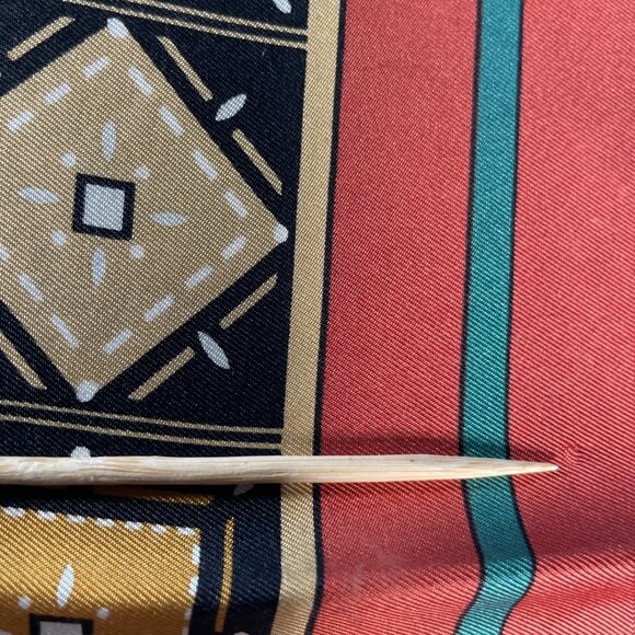 Vintage Christian Dior Silk Scarf – Geometric Tile Print - Picture 12 of 15